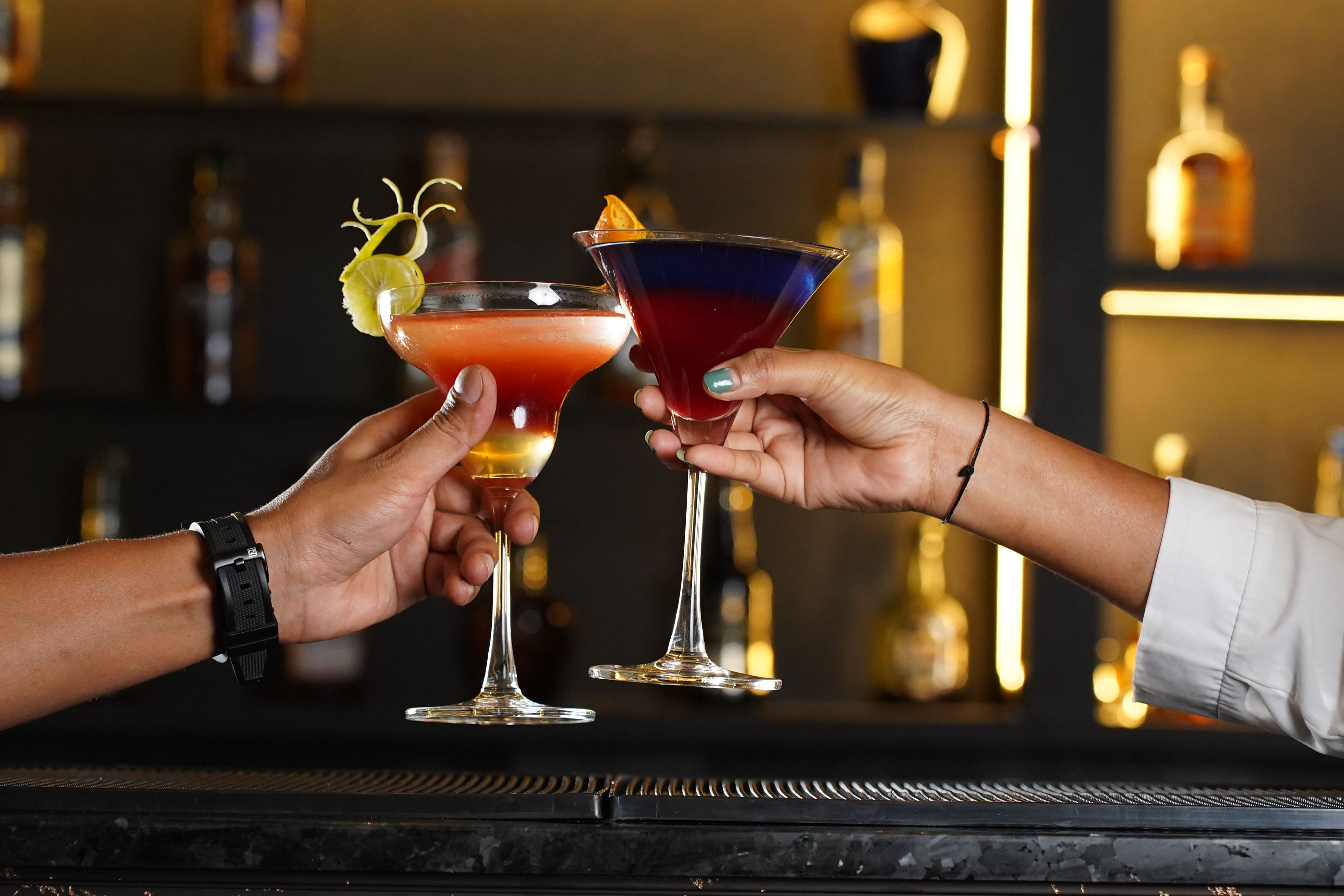 Lotus Lounge interior seating and lighting