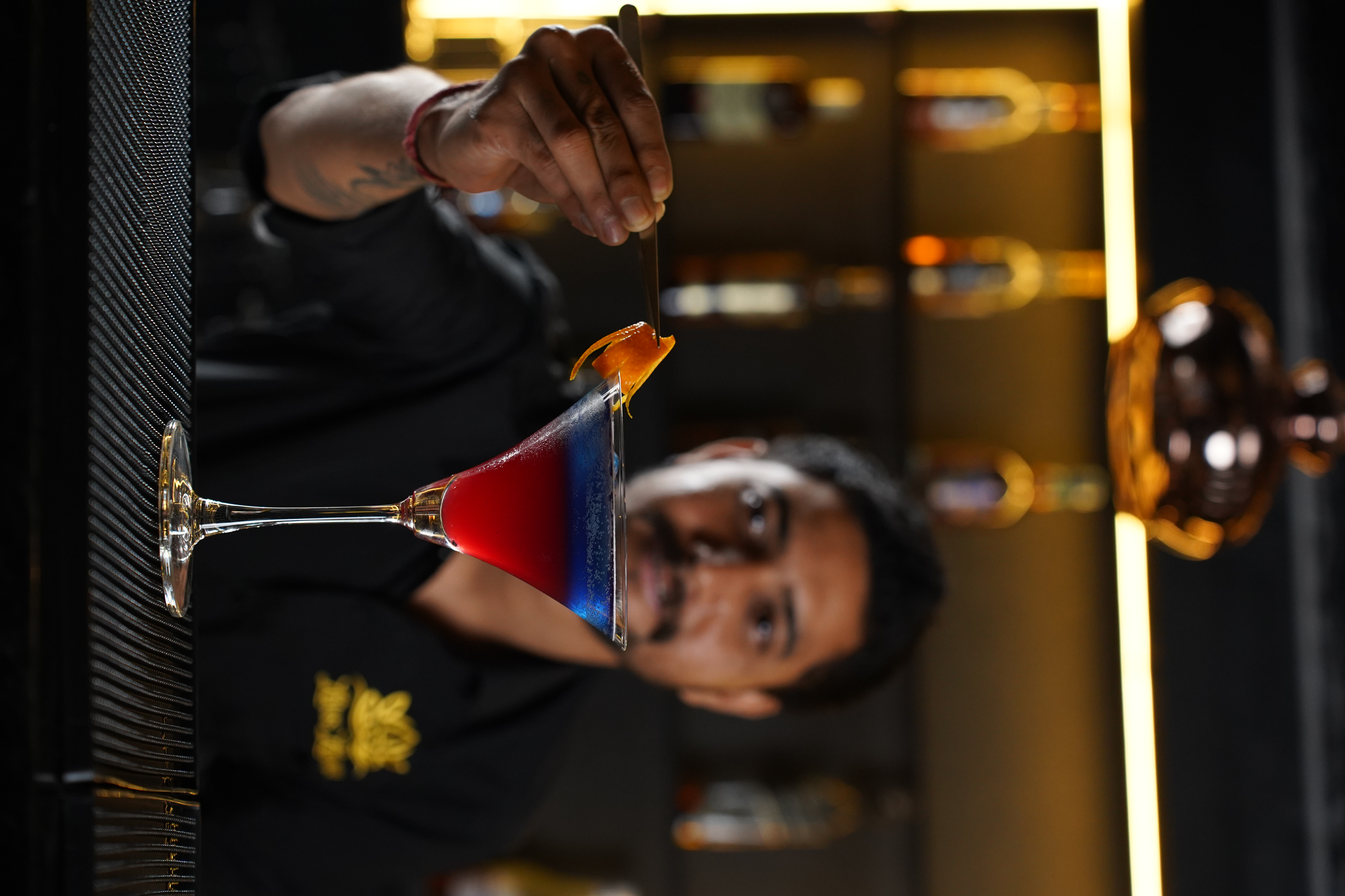 Night ambience with signature Lotus Lounge decor