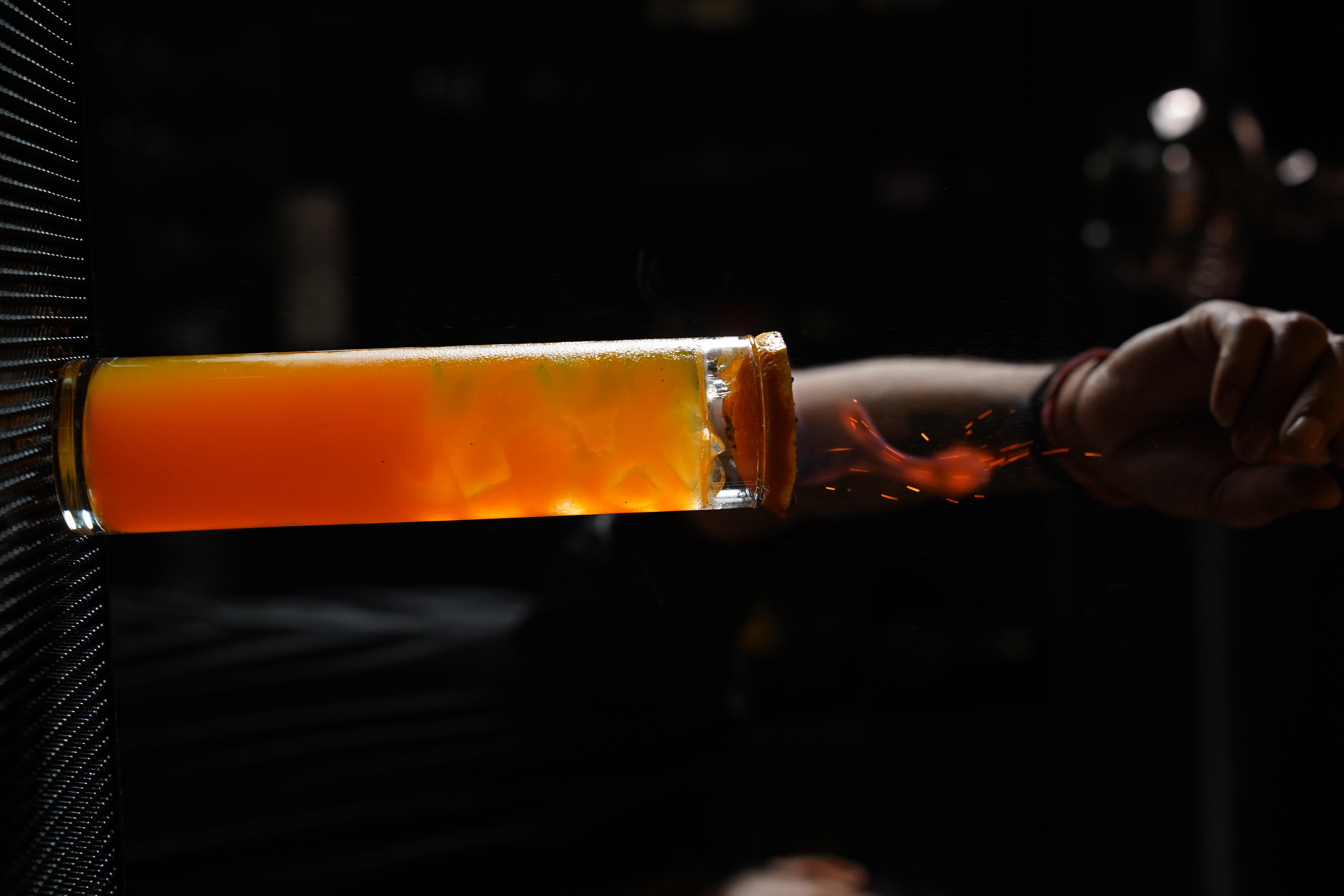 Dining hall with warm lighting