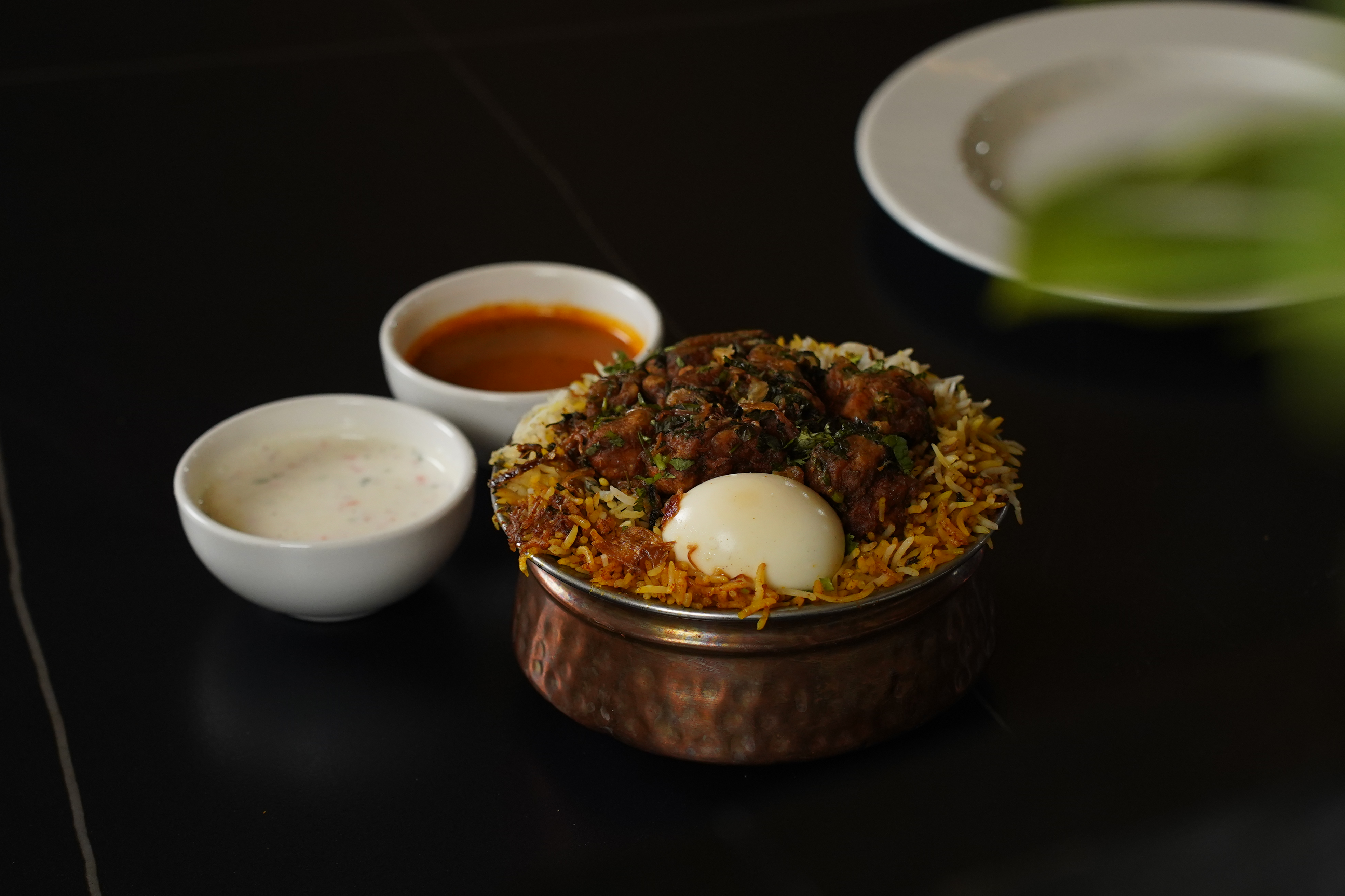 Chicken biryani plate